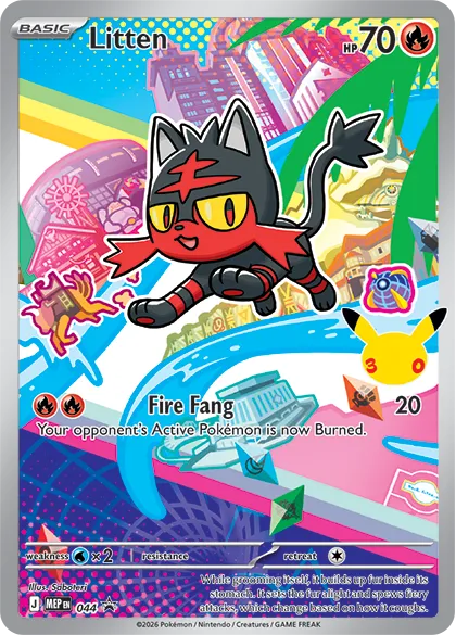 Litten illustration rare promo