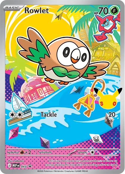 Rowlet illustration rare promo