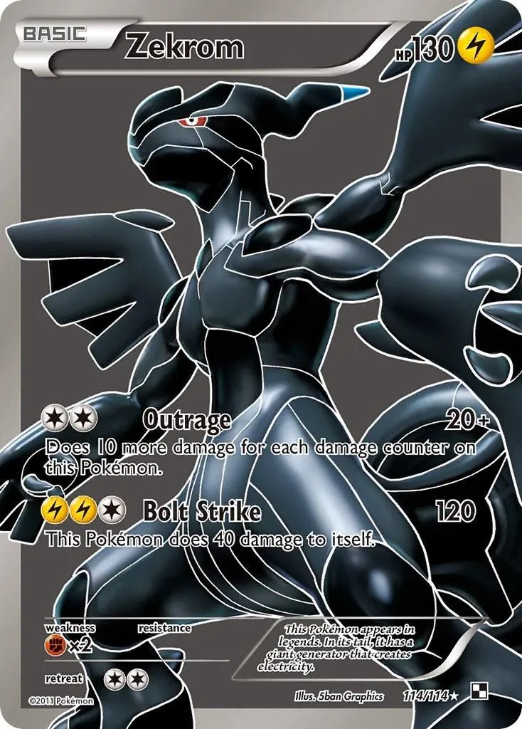Zekrom 114/114 Full Art - Black & White